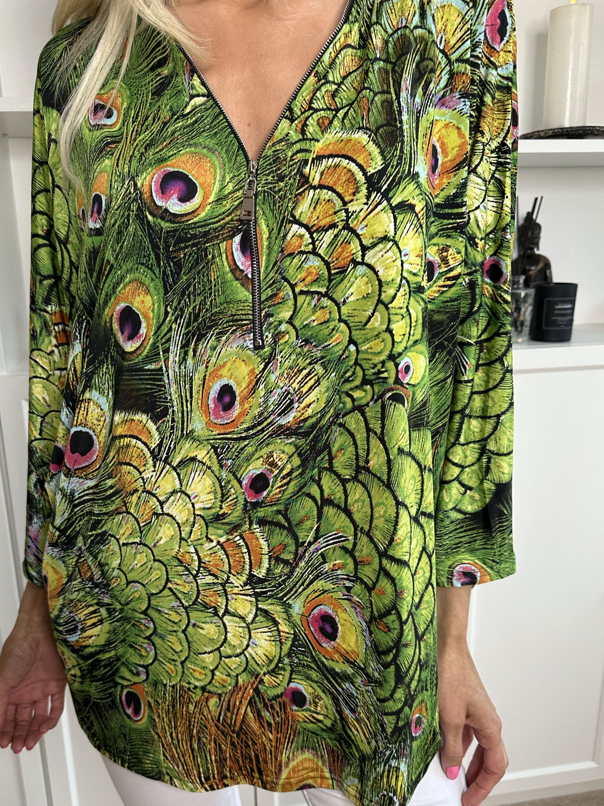 Celia Peacock - Söt tunika i elastiskt tyg med dragkedja